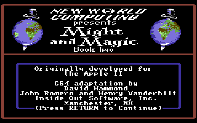 Might and Magic II screenshot 4 for Commodore 64